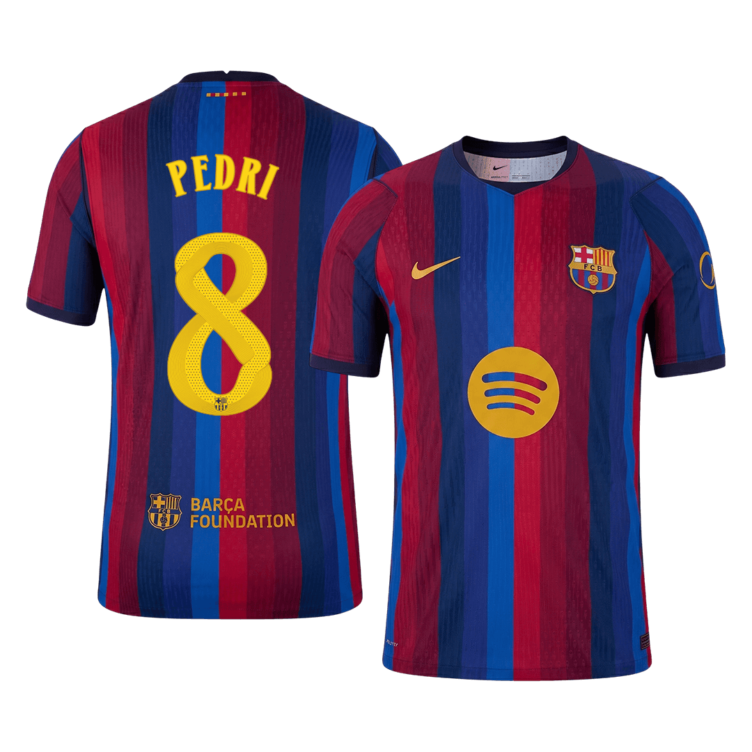 Męska koszulka Barcelony domowa PEDRI #8 wersja zawodnicza 2026/27 - UCL
