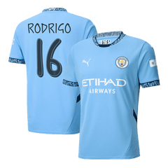 RODRIGO #16 Manchester City Home Koszulka piłkarska 2024/25 - UCL - Topowe Koszulki Pilkarskie Sklep Internetowy
