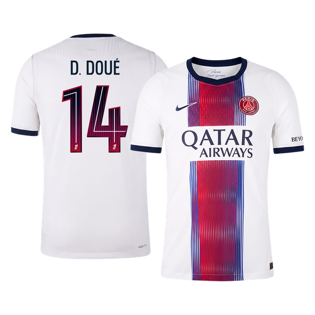 Męska koszulka PSG wyjazdowa D. DOUÉ #14 wersja zawodnicza 2026/27