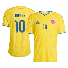 Męska Koszulka Domowa Colombia JAMES #10 Wersja Piłkarska World Cup 2026 - Slim Fit