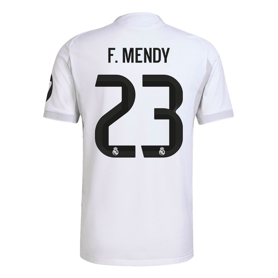 Męska Koszulka Domowa Real Madrid F.MENDY #23 Wersja Piłkarska 2025/26 - Slim Fit - Topowe Koszulki Pilkarskie Sklep Internetowy
