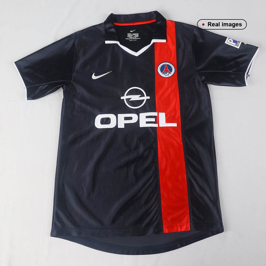 Męska domowa koszulka piłkarska PSG Retro 2001/02 - Topowe Koszulki Pilkarskie Sklep Internetowy