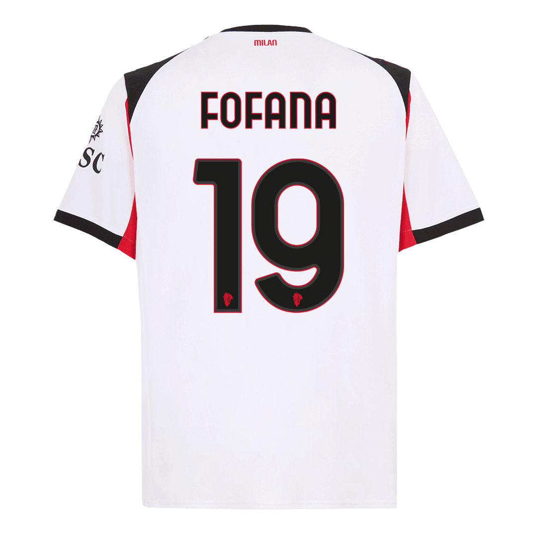 Męska Koszulka Wyjazdowa AC Milan FOFANA #19 2025/26 - Topowe Koszulki Pilkarskie Sklep Internetowy