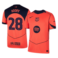 Męska Koszulka Trzecia Wyjazdowa Barcelona ROONY #28 2025/26