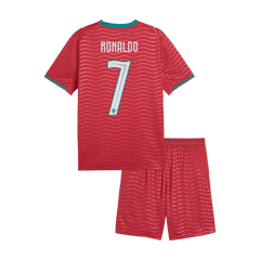 Dziecięcy zestaw Portugalii domowa RONALDO #7 (Koszulka+Spodenki) - Mundial 2026 [PREMIUM]