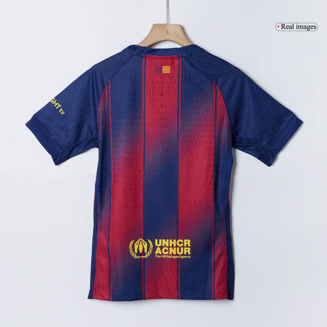 Męska Koszulka Domowa Barcelona KOUNDE #23 Wersja Piłkarska 2025/26 - UCL - Slim Fit - Topowe Koszulki Pilkarskie Sklep Internetowy