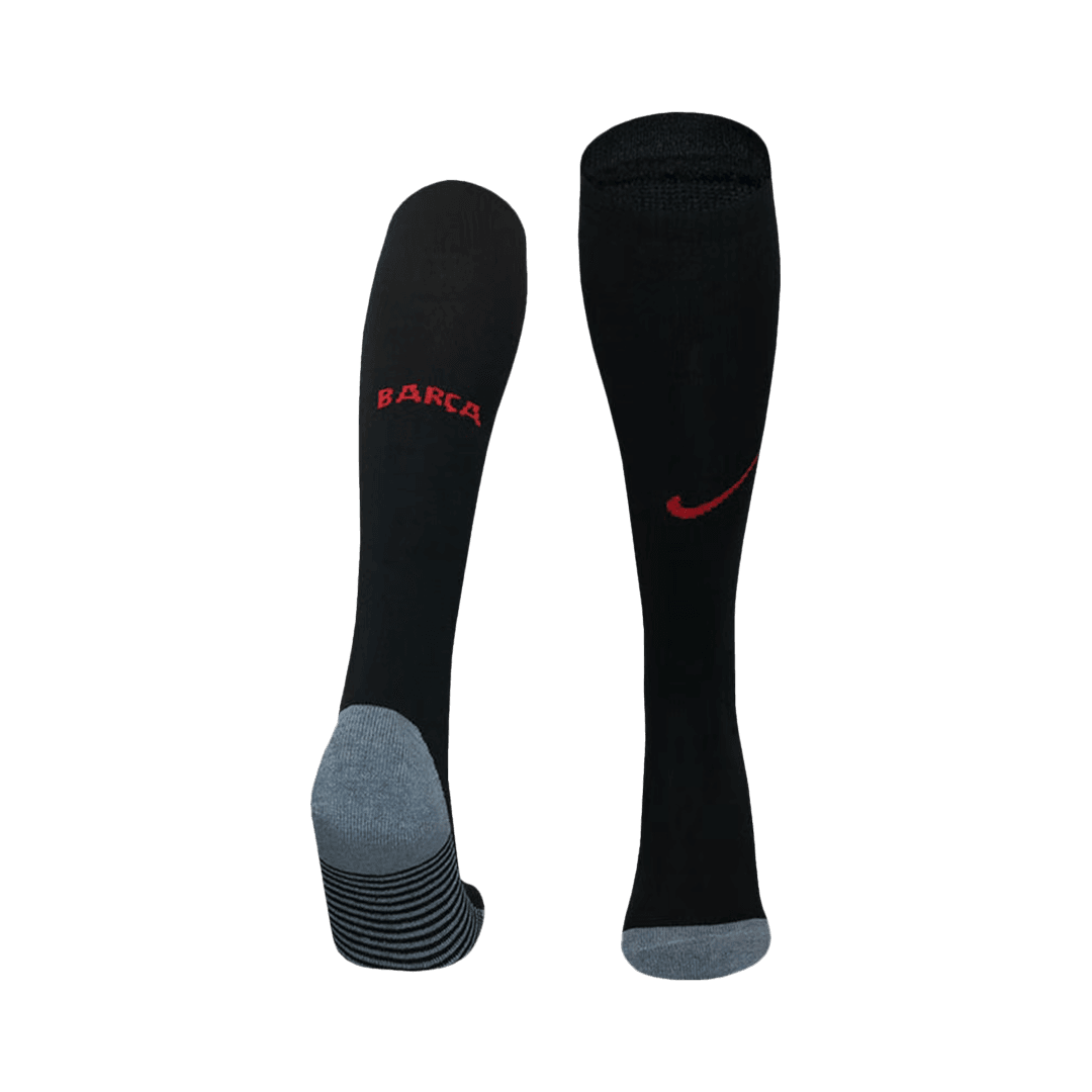 Dziecięcy Strój Wyjazdowy Barcelona 2024/25 (Koszulka + Spodenki + Getry) -Spotify Logo without Text - Topowe Koszulki Pilkarskie Sklep Internetowy