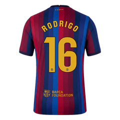 Męska koszulka Barcelony domowa RODRIGO #16 wersja zawodnicza 2026/27