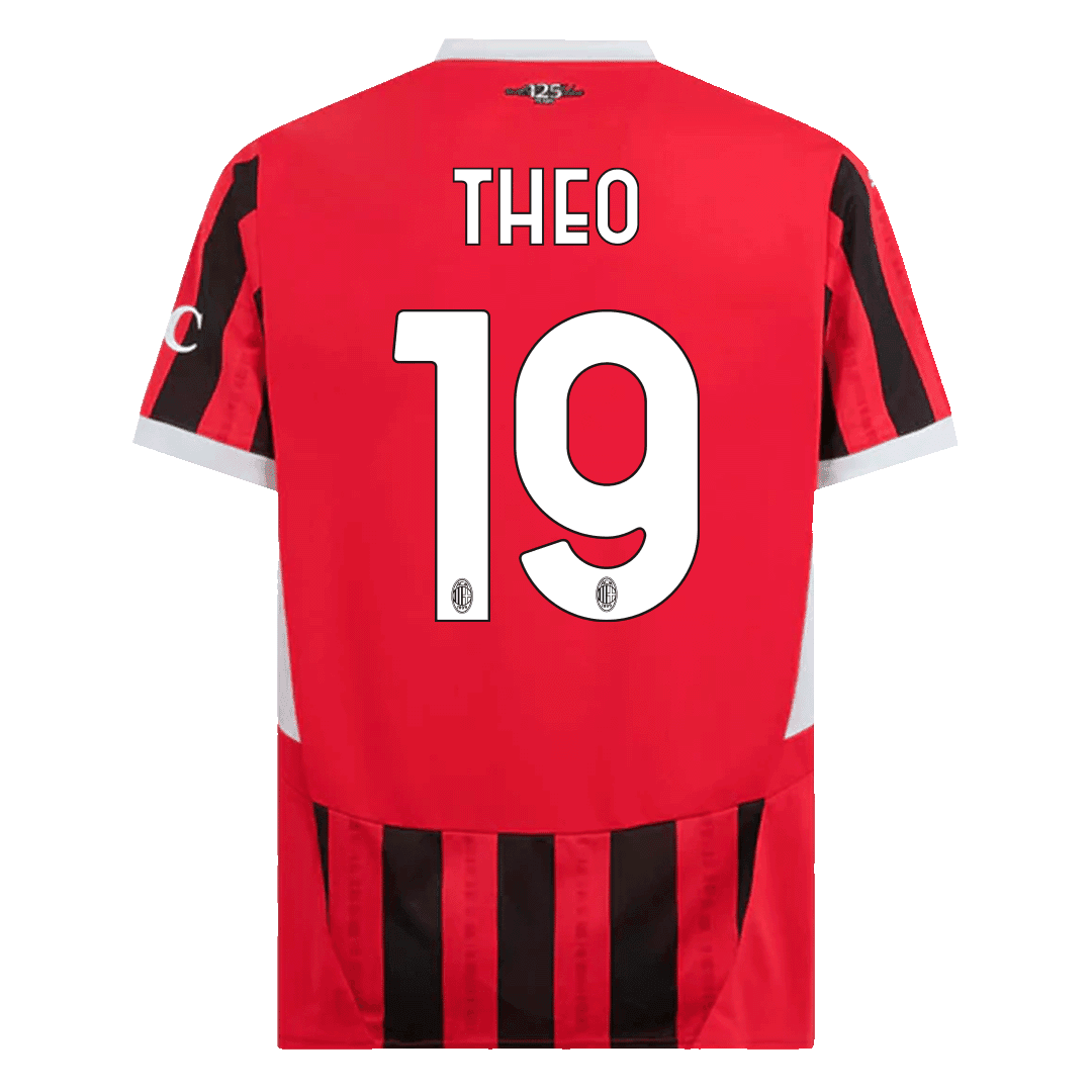THEO #19 Męska koszulka domowa AC Milan 2024/25 - Topowe Koszulki Pilkarskie Sklep Internetowy