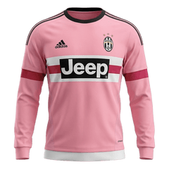 Męska Koszulka Retro Wyjazdowa Juventus 2015/16 z Długim Rękawem