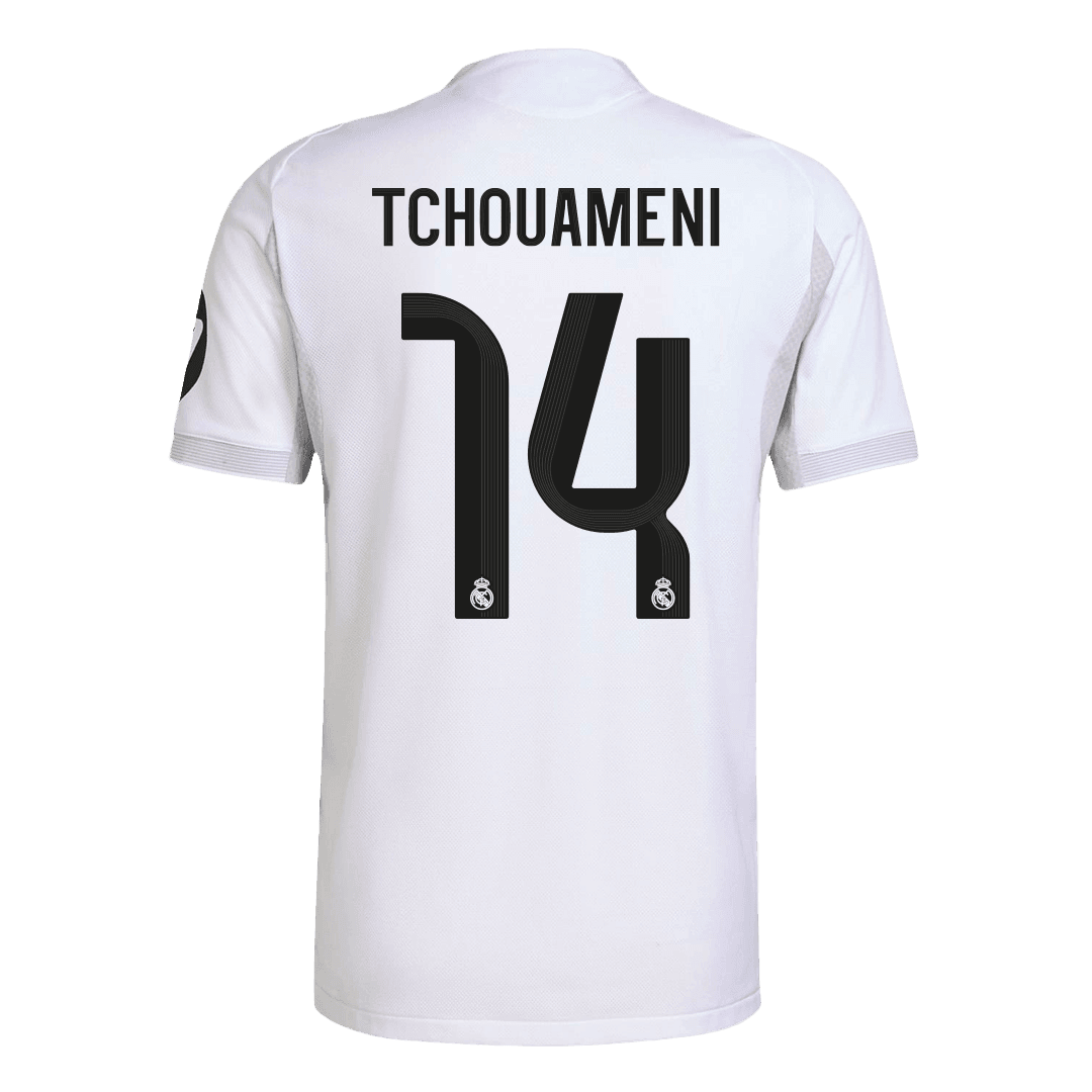 Męska Koszulka Domowa Real Madrid TCHOUAMENI #14 Wersja Piłkarska 2025/26 - Slim Fit - Topowe Koszulki Pilkarskie Sklep Internetowy