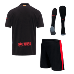 Barcelona Away Zestaw Piłkarski (Koszulka+Spodenki+Skarpety) 2024/25 - Spotify Logo without Text - Topowe Koszulki Pilkarskie Sklep Internetowy