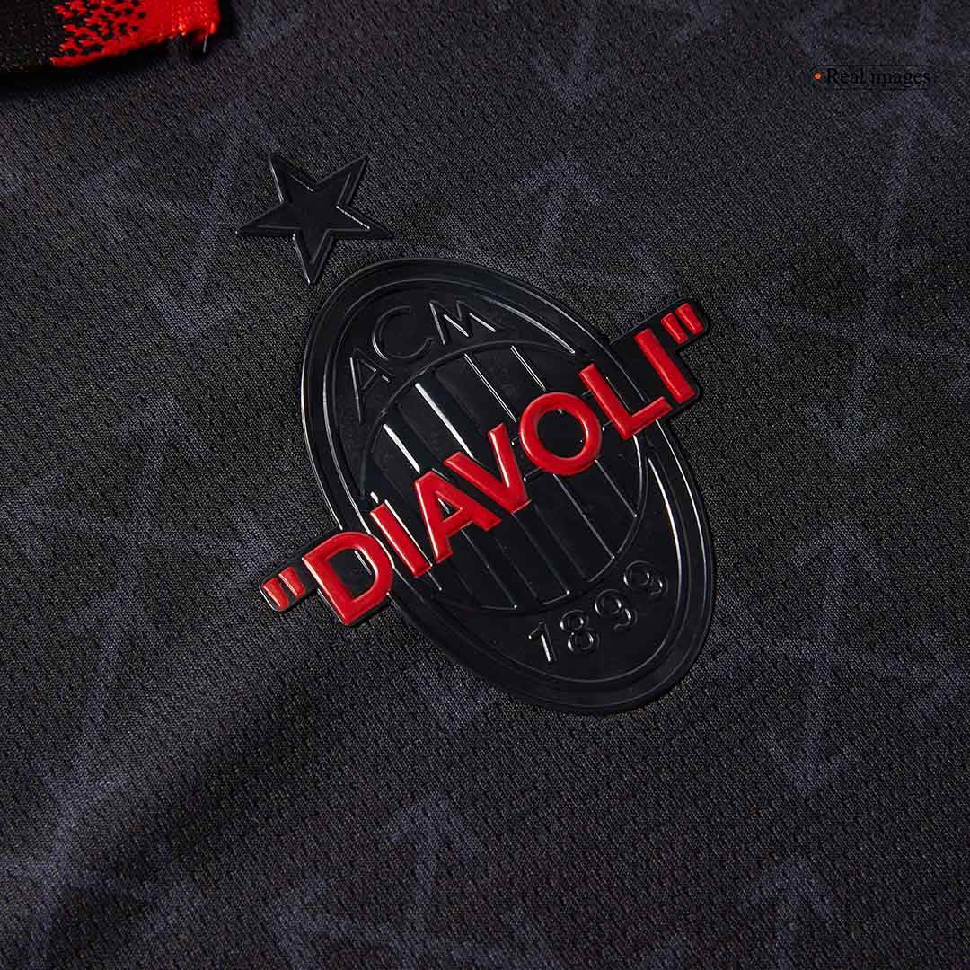 Męski Zestaw Czwarta Wyjazdowa AC Milan (Koszulka+Spodenki) 2024/25 - Topowe Koszulki Pilkarskie Sklep Internetowy