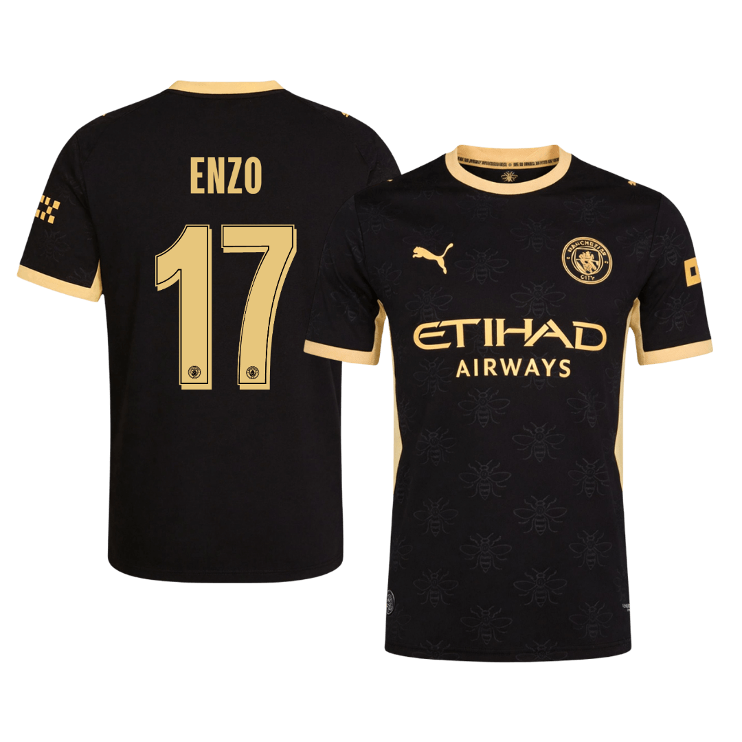 Męska koszulka Manchesteru City wyjazdowa ENZO #17 wersja zawodnicza 2026/27 - UCL