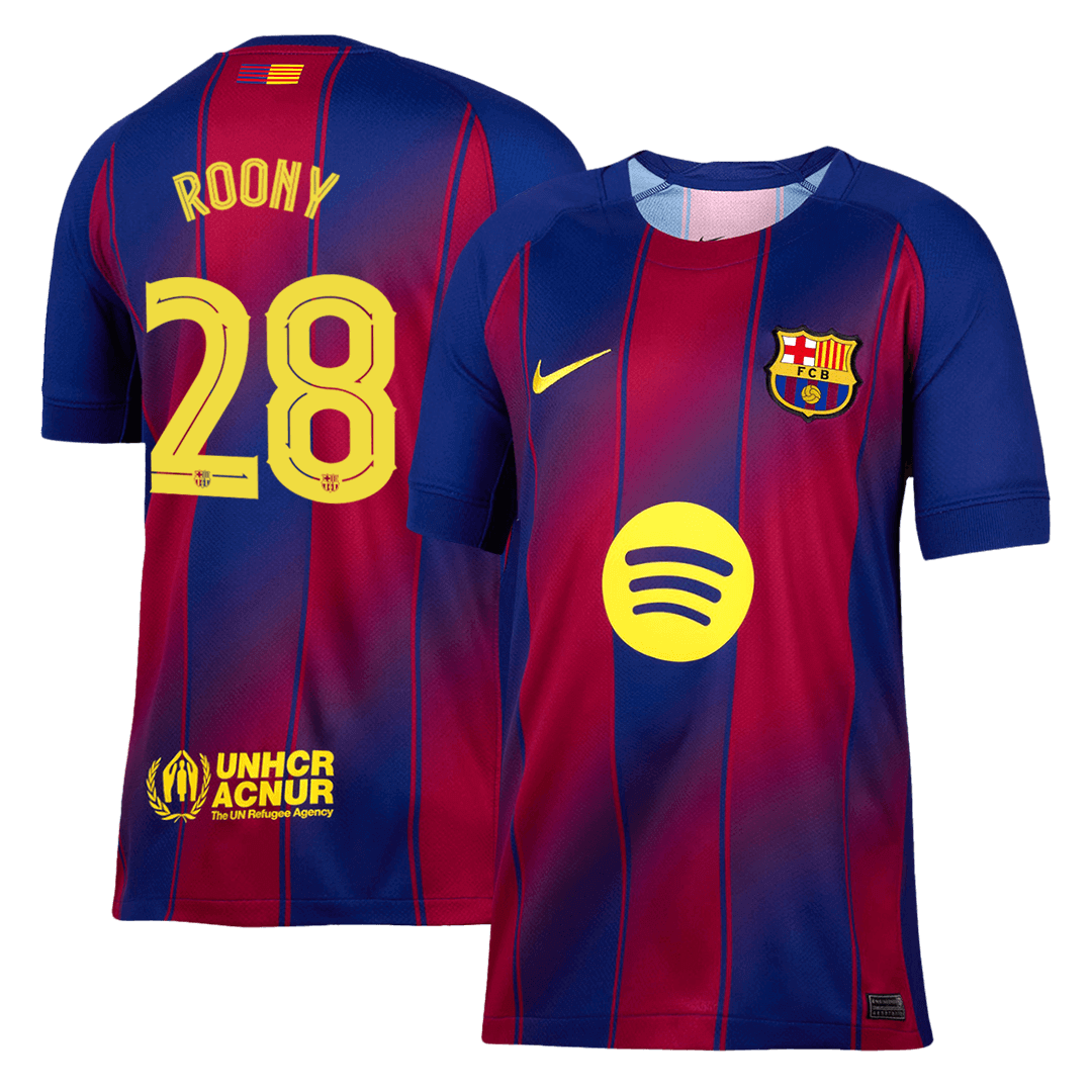 FC Barcelona Heimtrikot für Herren ROONY #28 2025/26 - Champions League [PREMIUM]