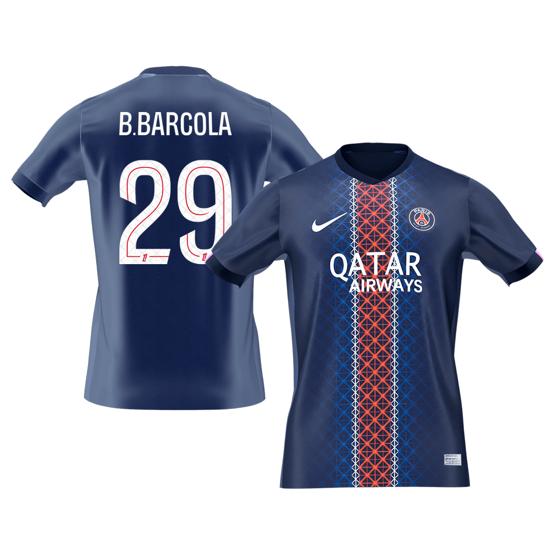 Męska Koszulka Domowa PSG B.BARCOLA #29 2025/26 [PREMIUM]
