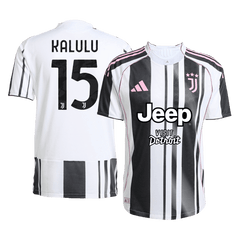 Męska Koszulka Domowa Juventus KALULU #15 Wersja Piłkarska 2025/26 - Slim Fit - Topowe Koszulki Pilkarskie Sklep Internetowy