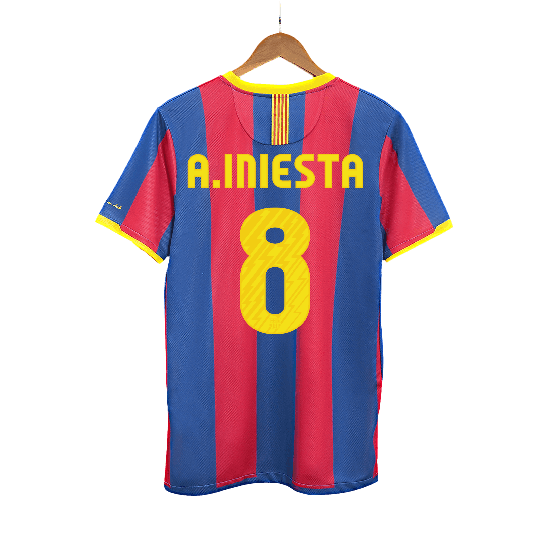 Męska Koszulka Retro Domowa Barcelona A.INIESTA #8 2010/11 - Topowe Koszulki Pilkarskie Sklep Internetowy