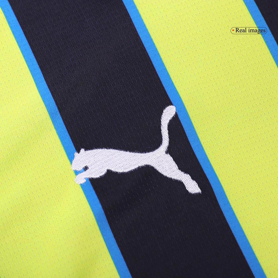 Komplet wyjazdowych koszulek piłkarskich Manchester City (koszula + spodenki) 2024/25 - Topowe Koszulki Pilkarskie Sklep Internetowy