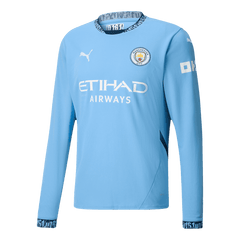 Manchester City Home Koszulka piłkarska z długim rękawem 2024/25 - Topowe Koszulki Pilkarskie Sklep Internetowy