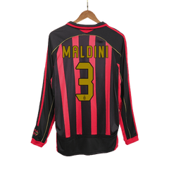 Męska koszulka piłkarska z długim rękawem Retro MALDINI #3 2006/07 AC Milan Home - Topowe Koszulki Pilkarskie Sklep Internetowy