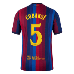 Męska koszulka Barcelony domowa CUBARSÍ #5 wersja zawodnicza 2026/27 - UCL