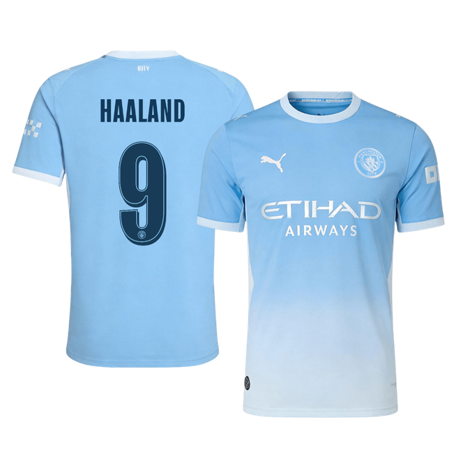 Męska koszulka Manchesteru City domowa HAALAND #9 wersja zawodnicza 2026/27 - UCL