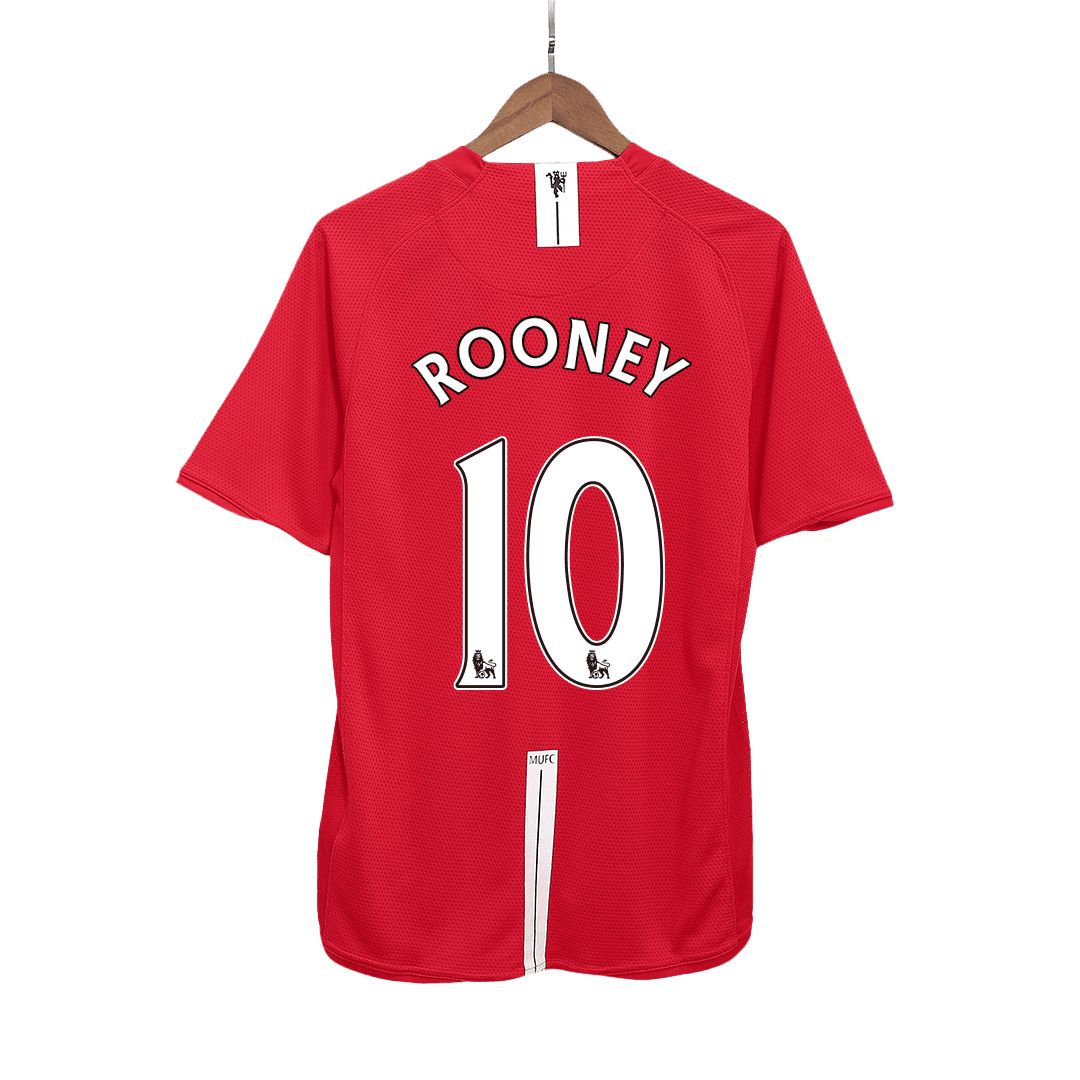 Retro ROONEY #10 2007/08 Męska Koszulka Domowa MU - Topowe Koszulki Pilkarskie Sklep Internetowy
