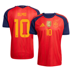 Męska koszulka Hiszpanii Champion Edition domowa OLMO #10 - Mundial 2026