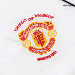 Męska Koszulka Retro Wyjazdowa Manchester United 1991