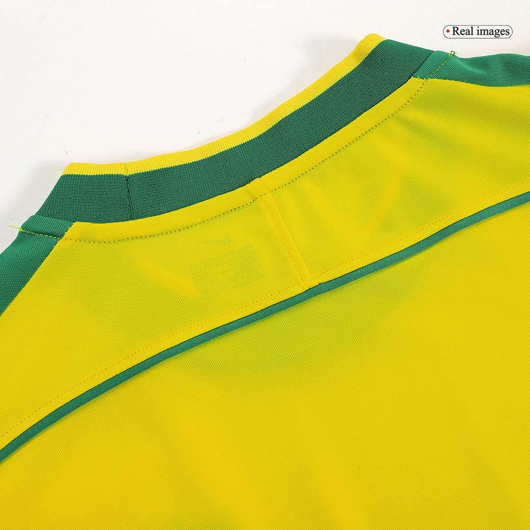 Męska Koszulka Retro Domowa Brazylia RONALDO #9 1998 - World Cup - Topowe Koszulki Pilkarskie Sklep Internetowy