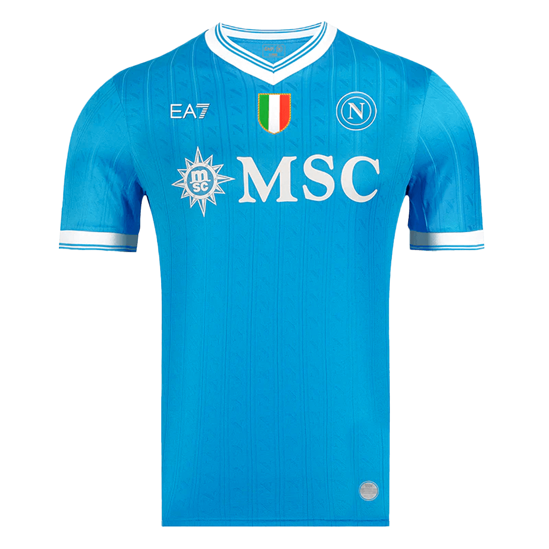 Męska Koszulka Domowa Napoli Wersja Piłkarska 2025/26 - Slim Fit