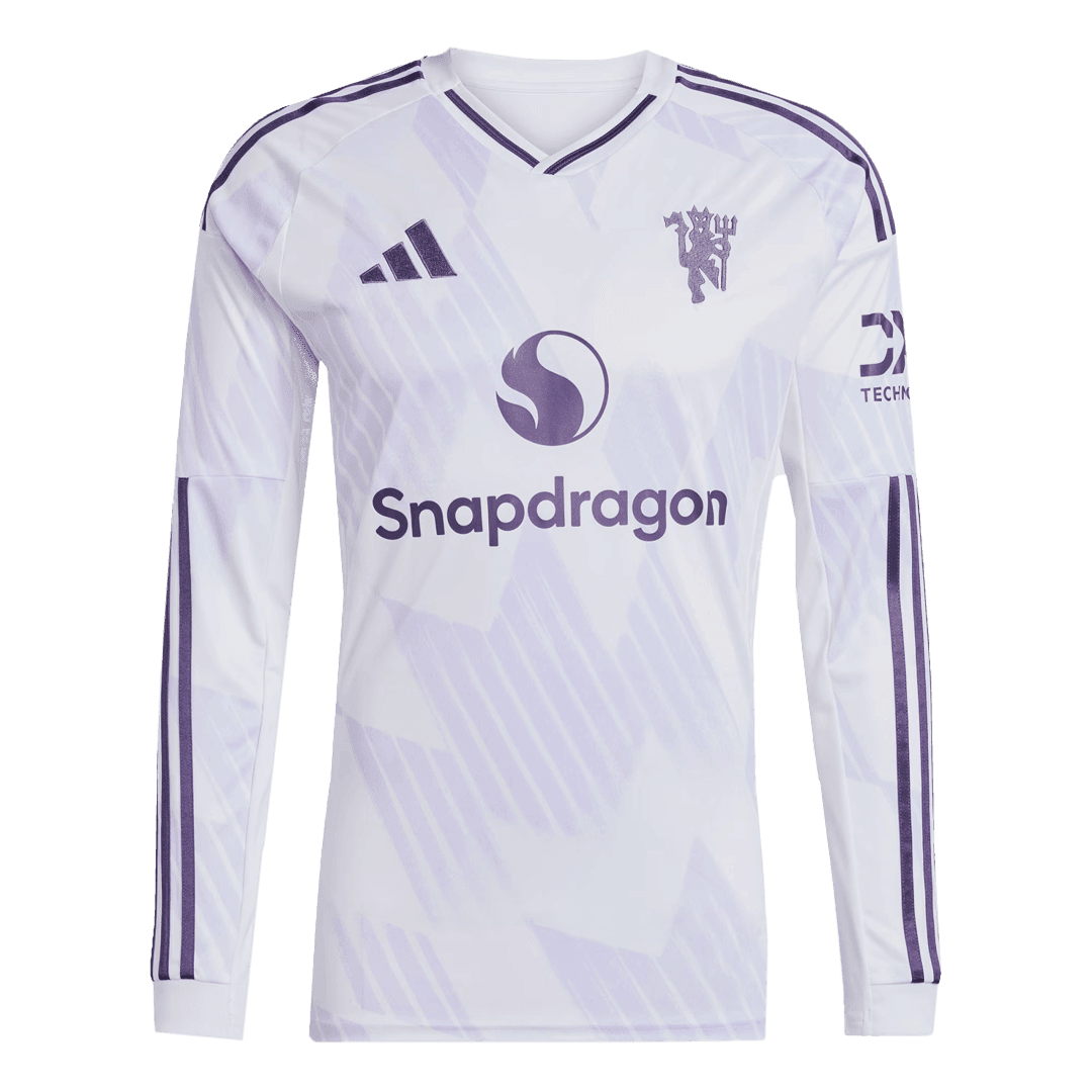 Męska Koszulka Wyjazdowa Manchester United z Długim Rękawem 2025/26 - Topowe Koszulki Pilkarskie Sklep Internetowy