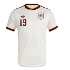 Męska Koszulka Wyjazdowa Spain LAMINE YAMAL #19 Wersja Piłkarska World Cup 2026 - Slim Fit