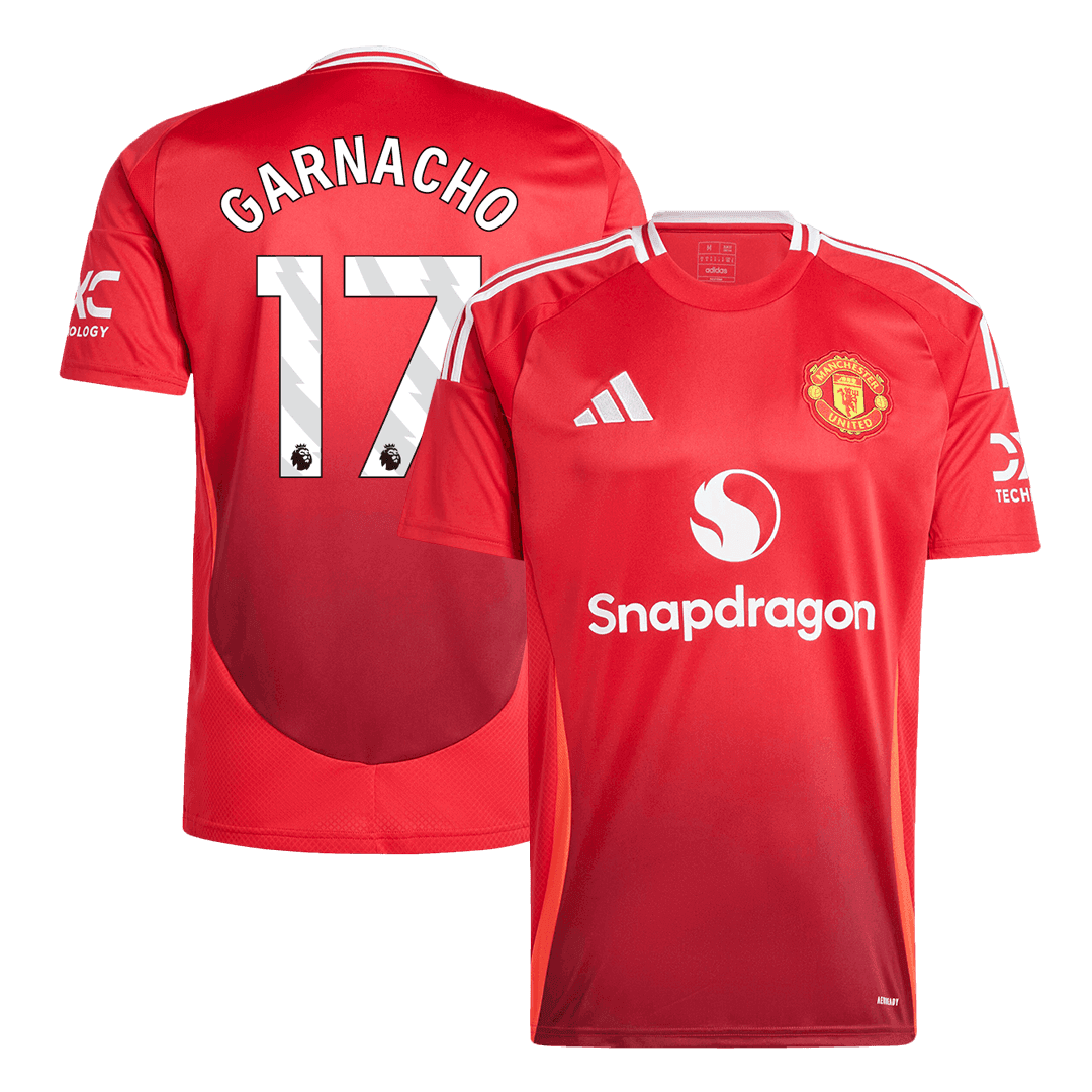 GARNACHO #17 Manchester United Koszulka domowa piłkarska 2024/25 - Topowe Koszulki Pilkarskie Sklep Internetowy