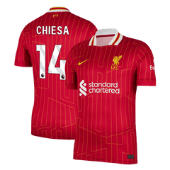 Męska Koszulka Domowa Liverpool CHIESA #14 2024/25 - Topowe Koszulki Pilkarskie Sklep Internetowy