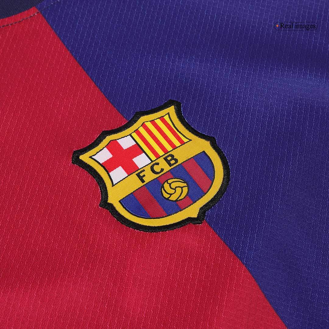 Zestaw piłkarski dla dzieci Barcelona Home (Koszulka+Spodenki+Skarpety) 2024/25 - Spotify Logo without Text - Topowe Koszulki Pilkarskie Sklep Internetowy