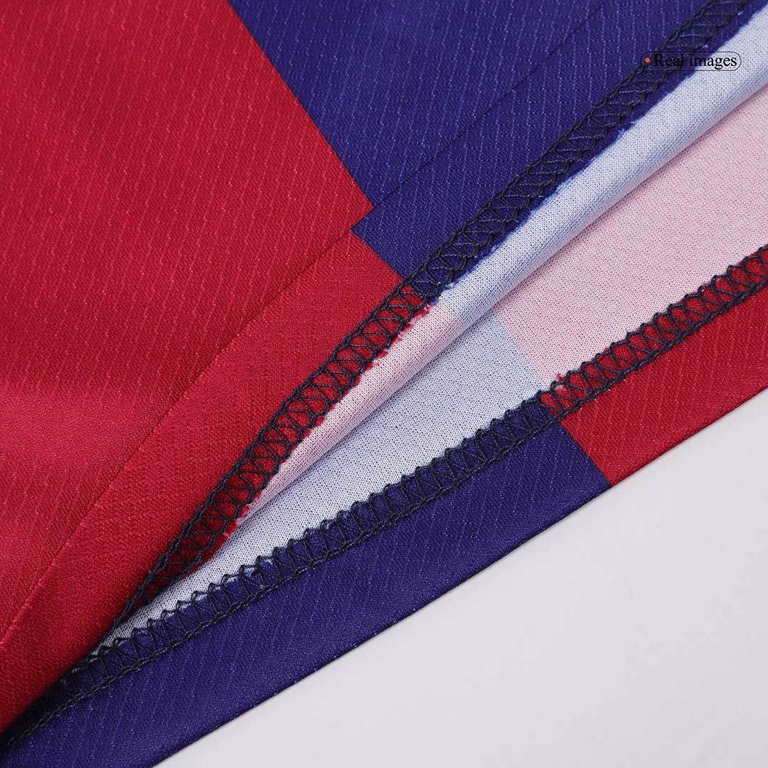 Zestaw piłkarski dla dzieci Barcelona Home (Koszulka+Spodenki+Skarpety) 2024/25 - Spotify Logo without Text - Topowe Koszulki Pilkarskie Sklep Internetowy