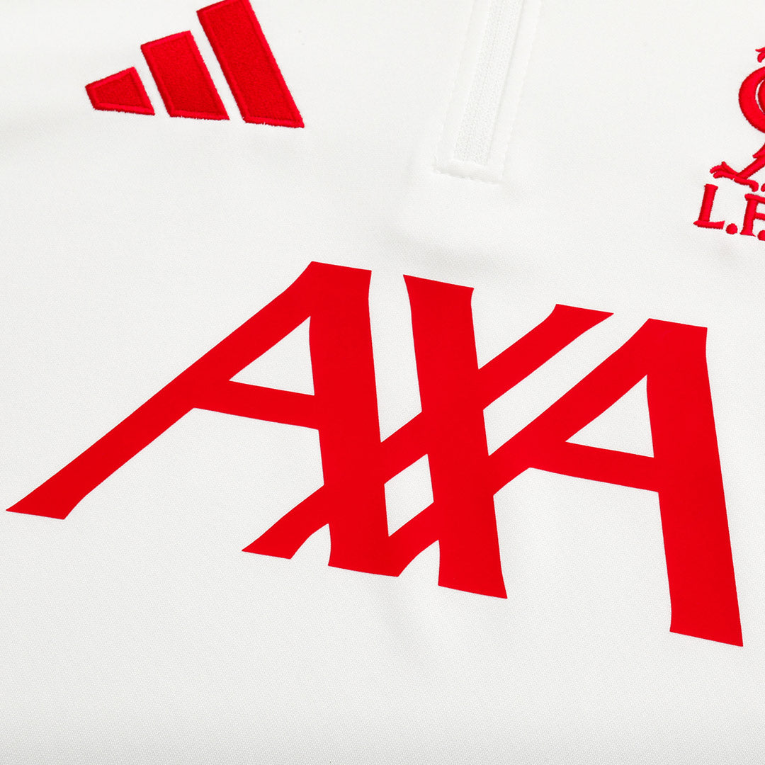 Juniorski Liverpool Bluza z zamkiem Komplet Dresowy 2025/26 Biały