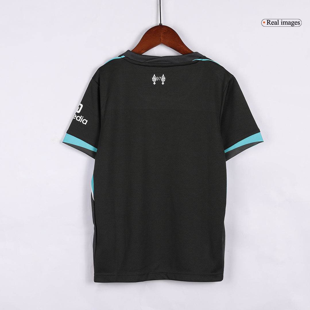 Koszulka piłkarska dla dzieci Liverpool Away Kit (Koszulka + Szorty + Skarpetki) 2024/25 - Topowe Koszulki Pilkarskie Sklep Internetowy