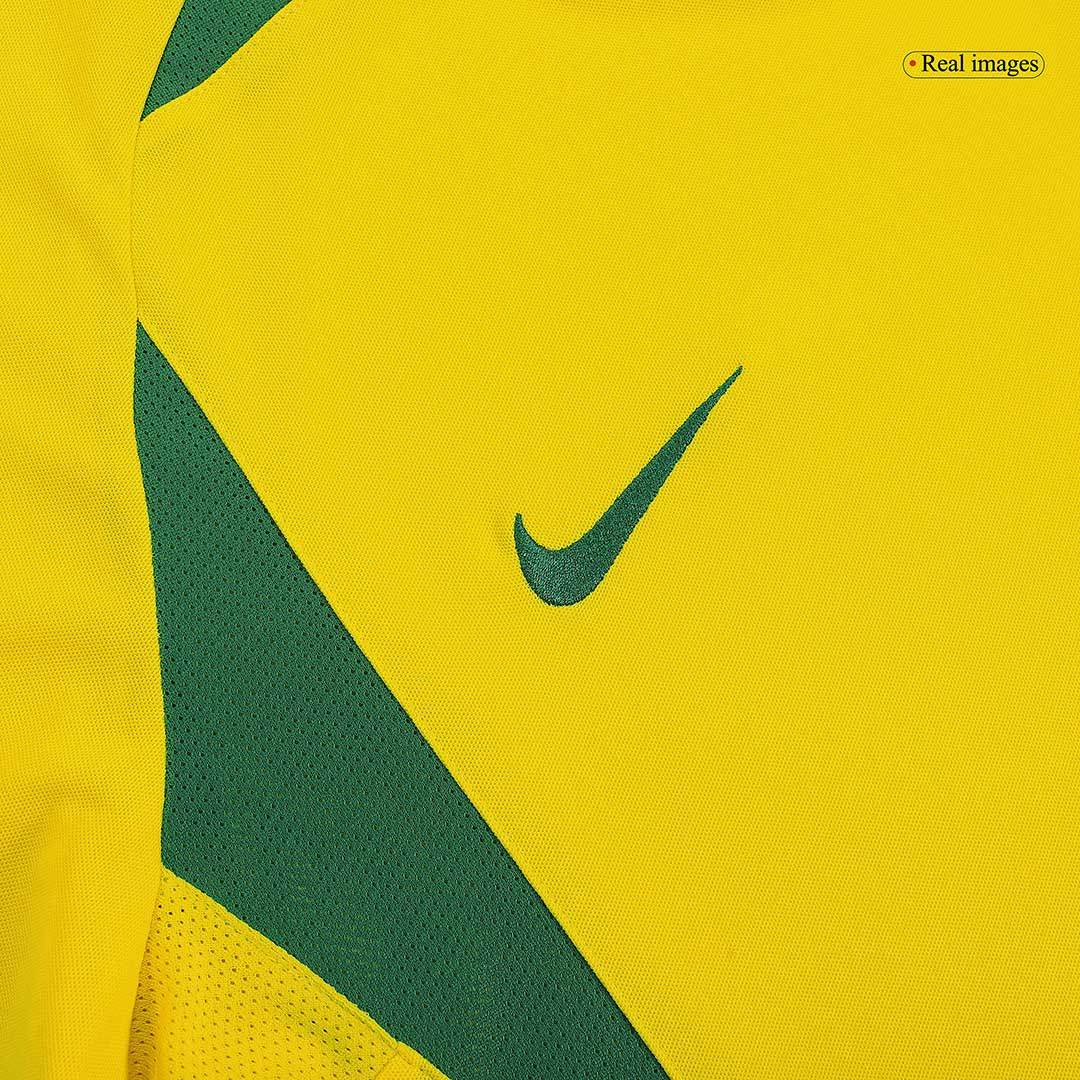 Męska Koszulka Retro Domowa Brazil RONALDINHO #11 2002/03 - Topowe Koszulki Pilkarskie Sklep Internetowy