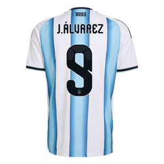 Męska koszulka Argentyny domowa J.ÁLVAREZ #9 – Mundial 2026 [PREMIUM]