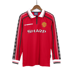 Męska Koszulka Retro MU 98/99 z Długim Rękawem - Topowe Koszulki Pilkarskie Sklep Internetowy