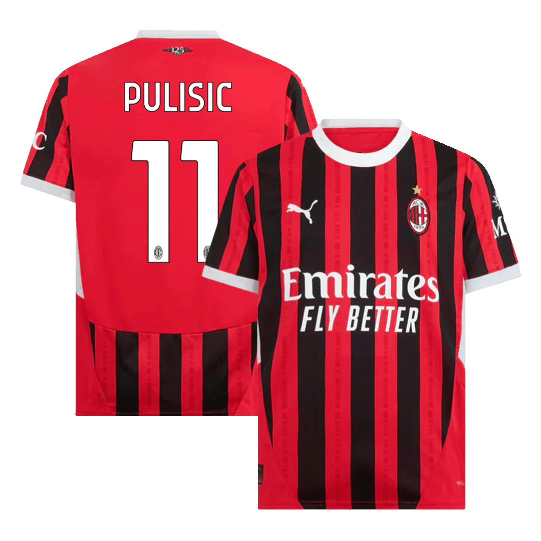 PULISIC #11 Męska koszulka domowa AC Milan 2024/25 - Topowe Koszulki Pilkarskie Sklep Internetowy