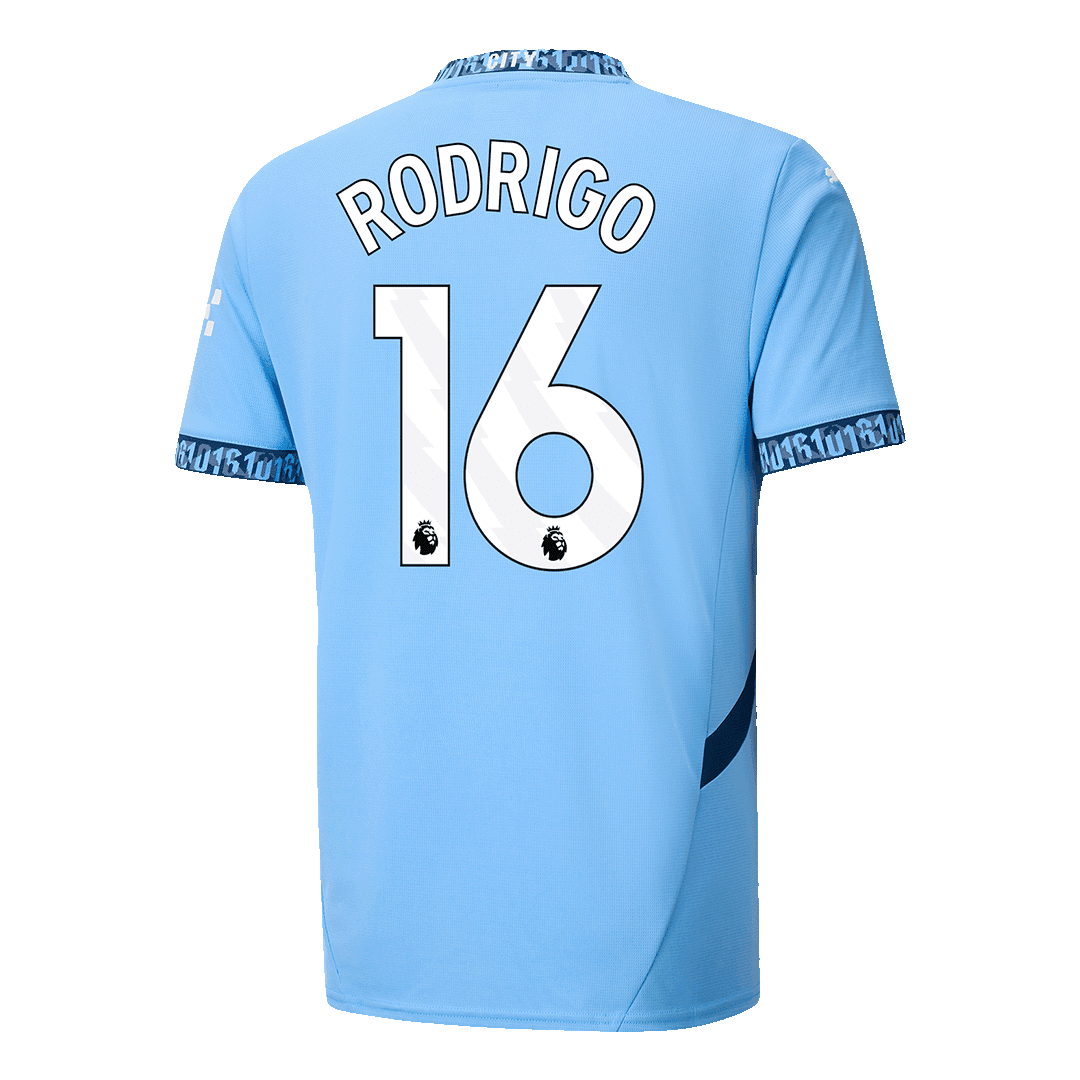 RODRIGO #16 Koszulka piłkarska domowa Manchester City 2024/25 - Topowe Koszulki Pilkarskie Sklep Internetowy
