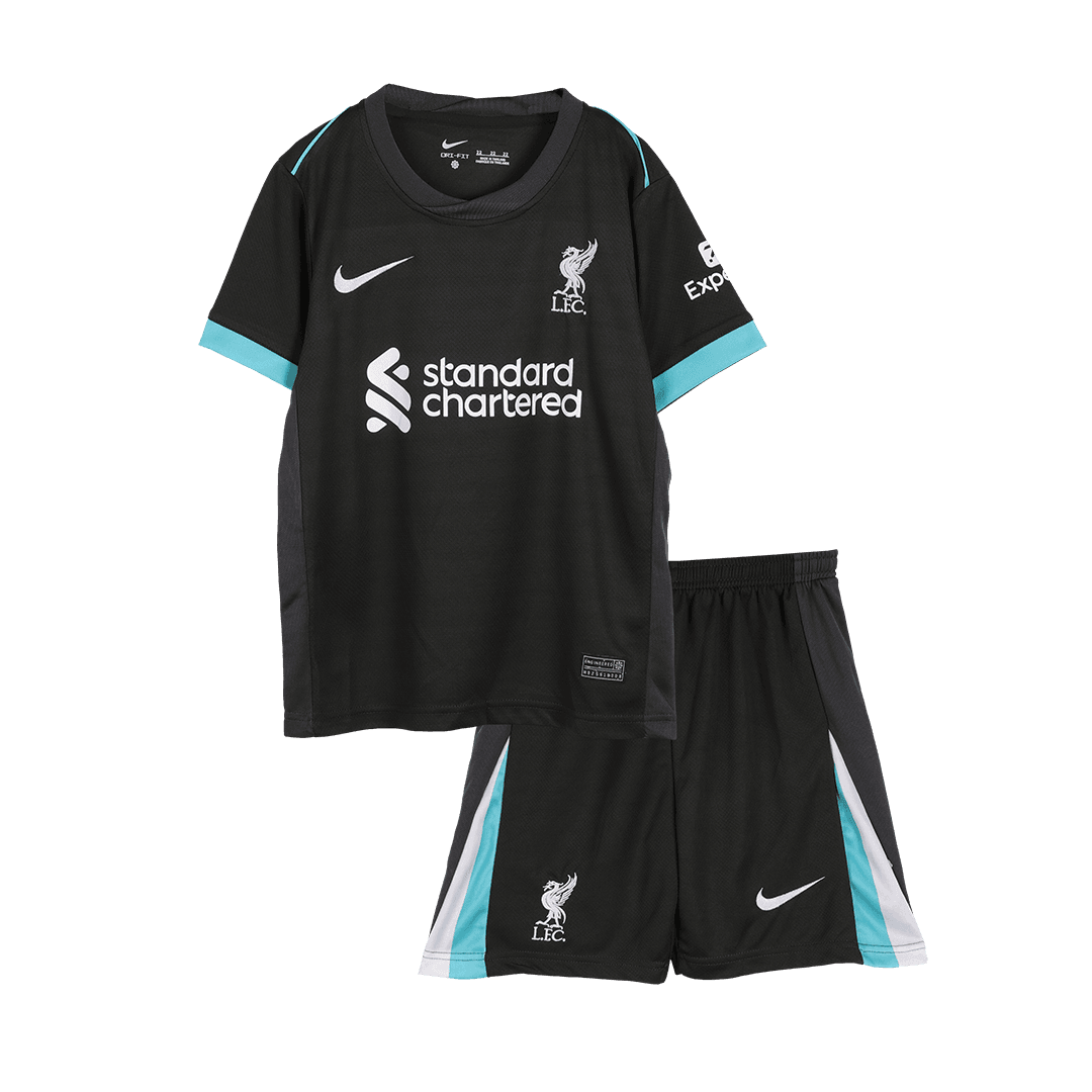 Koszulka piłkarska dla dzieci Liverpool Away Kit (Koszulka + Szorty + Skarpetki) 2024/25 - Topowe Koszulki Pilkarskie Sklep Internetowy