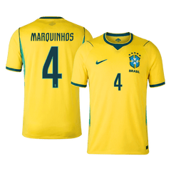 Męska koszulka Brazylii domowa MARQUINHOS #4 - Mundial 2026
