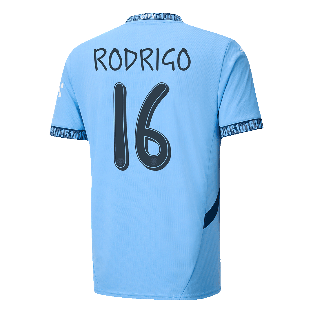 RODRIGO #16 Manchester City Home Koszulka piłkarska 2024/25 - UCL - Topowe Koszulki Pilkarskie Sklep Internetowy