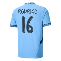 RODRIGO #16 Manchester City Home Koszulka piłkarska 2024/25 - UCL - Topowe Koszulki Pilkarskie Sklep Internetowy