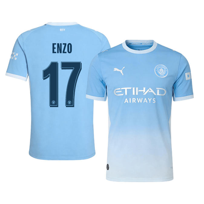 Męska koszulka Manchesteru City domowa ENZO #17 wersja zawodnicza 2026/27 - UCL